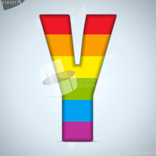 Image of Gay Flag Shiny Glass Alphabet