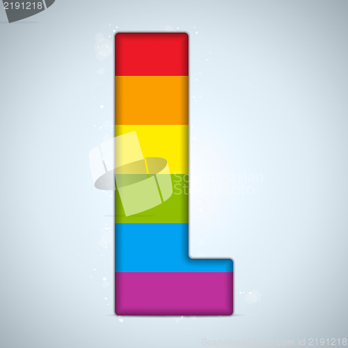 Image of Gay Flag Shiny Glass Alphabet