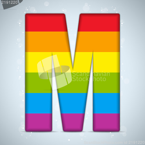 Image of Gay Flag Shiny Glass Alphabet