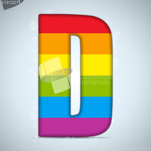 Image of Gay Flag Shiny Glass Alphabet