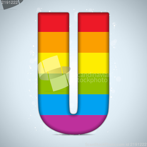 Image of Gay Flag Shiny Glass Alphabet