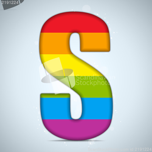 Image of Gay Flag Shiny Glass Alphabet