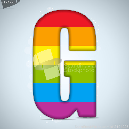 Image of Gay Flag Shiny Glass Alphabet