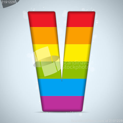 Image of Gay Flag Shiny Glass Alphabet