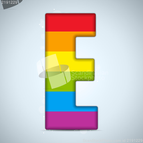 Image of Gay Flag Shiny Glass Alphabet