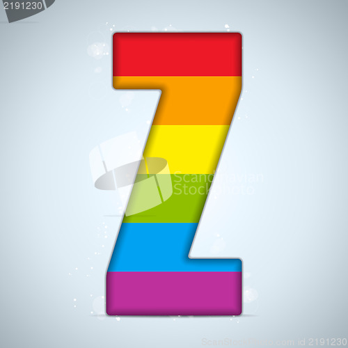 Image of Gay Flag Shiny Glass Alphabet