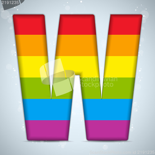 Image of Gay Flag Shiny Glass Alphabet