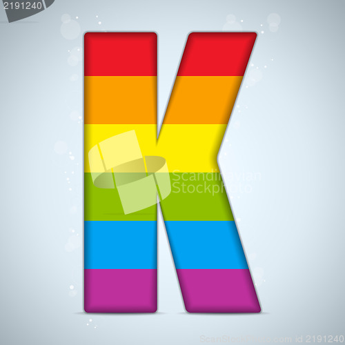 Image of Gay Flag Shiny Glass Alphabet