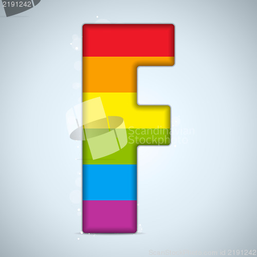 Image of Gay Flag Shiny Glass Alphabet