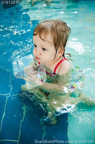 Image of the little girl in the water