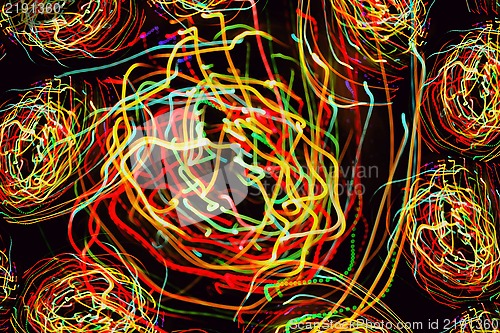 Image of Abstract pattern of motion lights