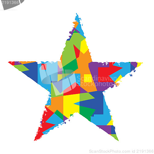 Image of Abstract color star