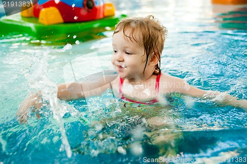 Image of the little girl in the water