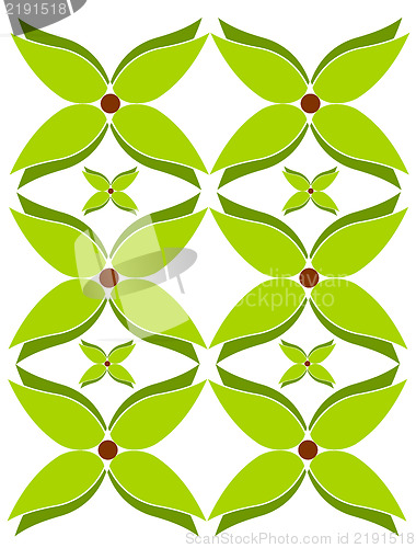 Image of Green flowers background