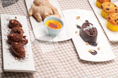 Image of group of various dessert cake 