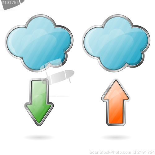Image of Upload and Download on Cloud Icon