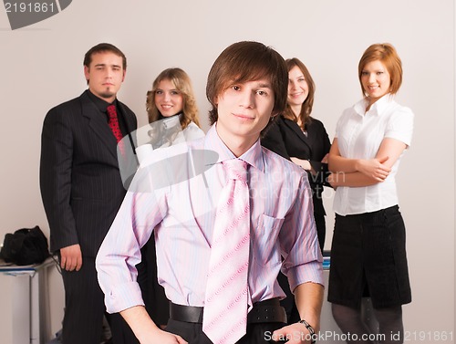 Image of Young business team