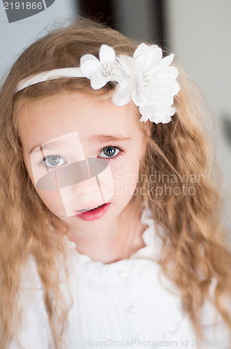 Image of Beautiful girl watching on you