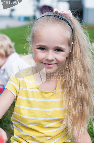 Image of Portrait of beautiful little girlwith long hair