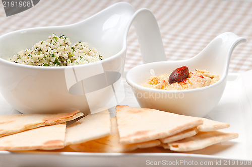 Image of taboulii couscous with hummus