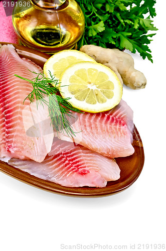 Image of Fillets tilapia with oil and ginger