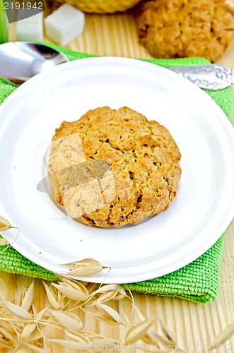 Image of Biscuits with sugar on a wooden board