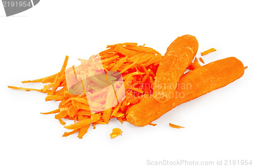 Image of Carrots grated and a whole