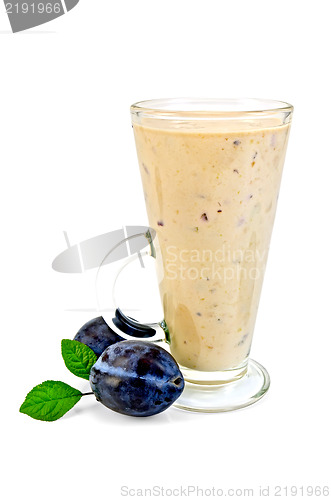 Image of Milkshake with two black plums