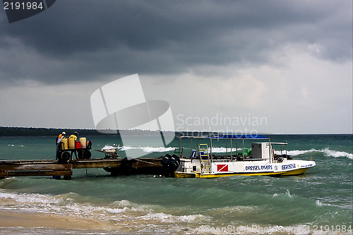 Image of people  harbor water