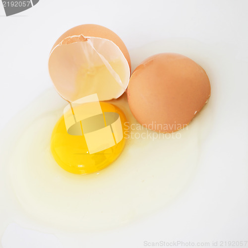 Image of Cracked fresh hens egg