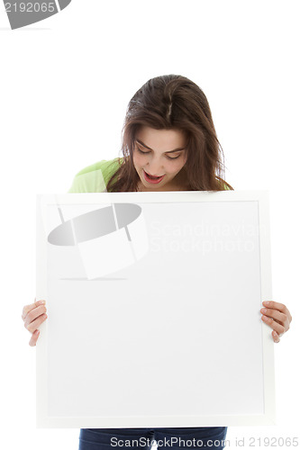 Image of Woman with white board