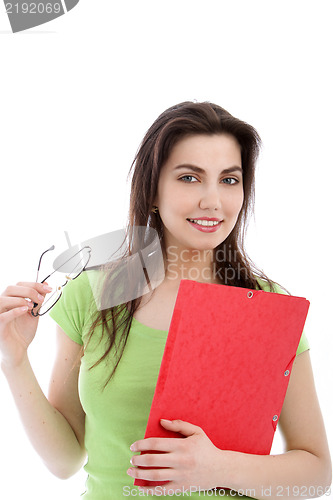 Image of Woman with red folder