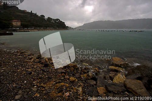 Image of  coastline and autumn porto venere 