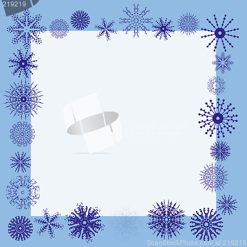 Image of Winter snowflake border