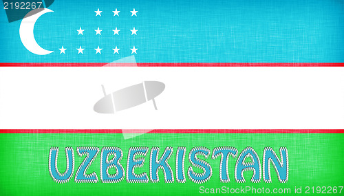 Image of Linen flag of Uzbekistan