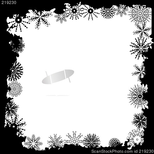 Image of Winter snowflake border