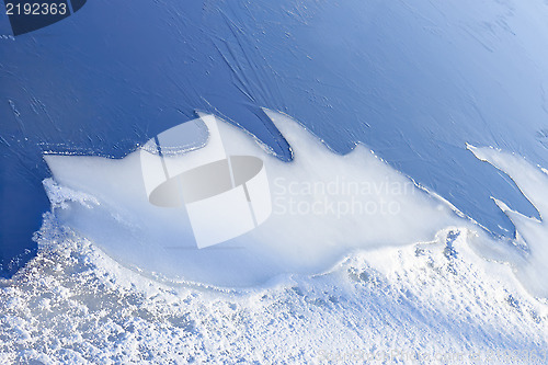 Image of Frozen river in wintertime