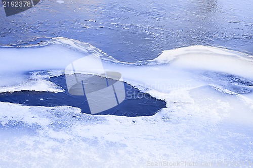 Image of Frozen river surface