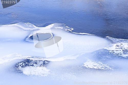 Image of Frozen river in winter