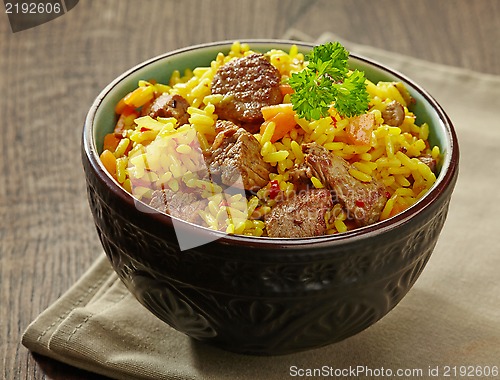 Image of Rice with meat and carrot