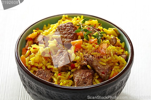 Image of Rice with meat and carrot