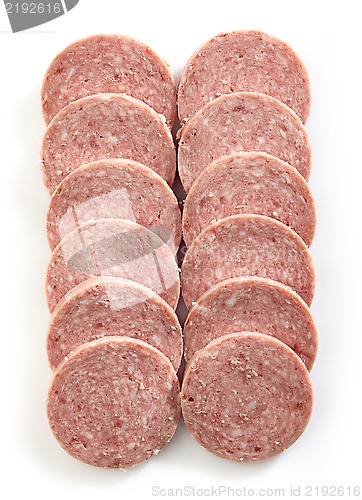 Image of Salami sausage slices