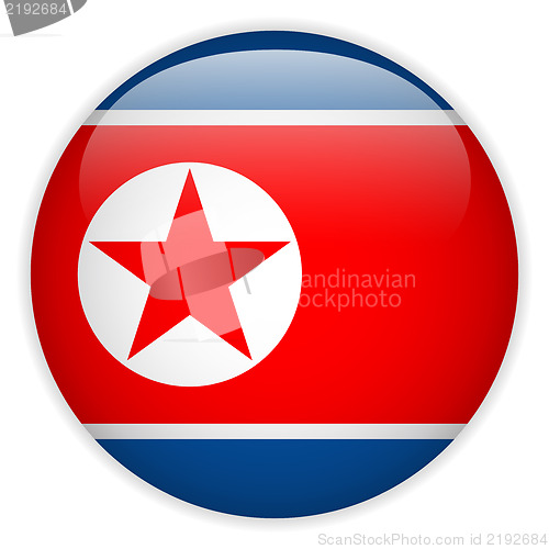 Image of North Korea Flag Glossy Button