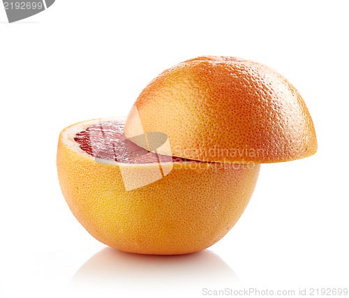 Image of fresh half grapefruit 