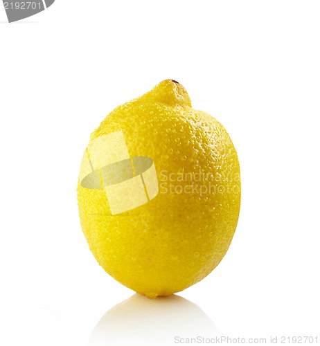 Image of fresh wet lemon