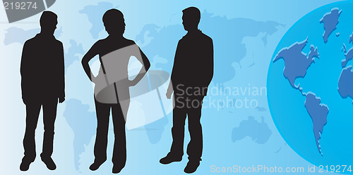 Image of Silhouettes of business people