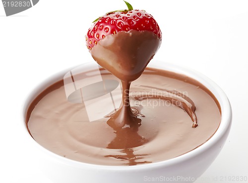 Image of strawberry with chocolate