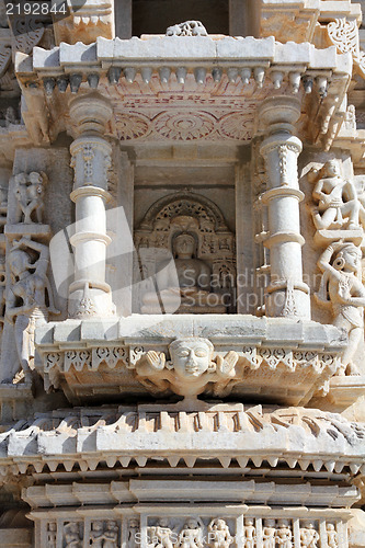 Image of hinduism ranakpur temple fragment
