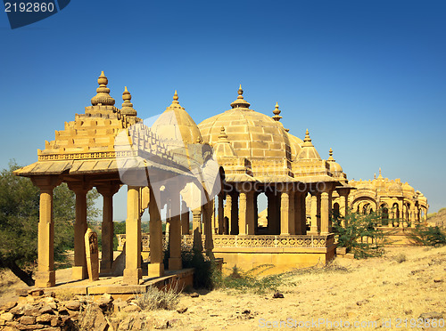 Image of cenotaphs in Bada Bagh - Jaisalmer India