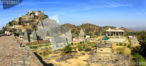Image of panorama of kumbhalgarh fort in india